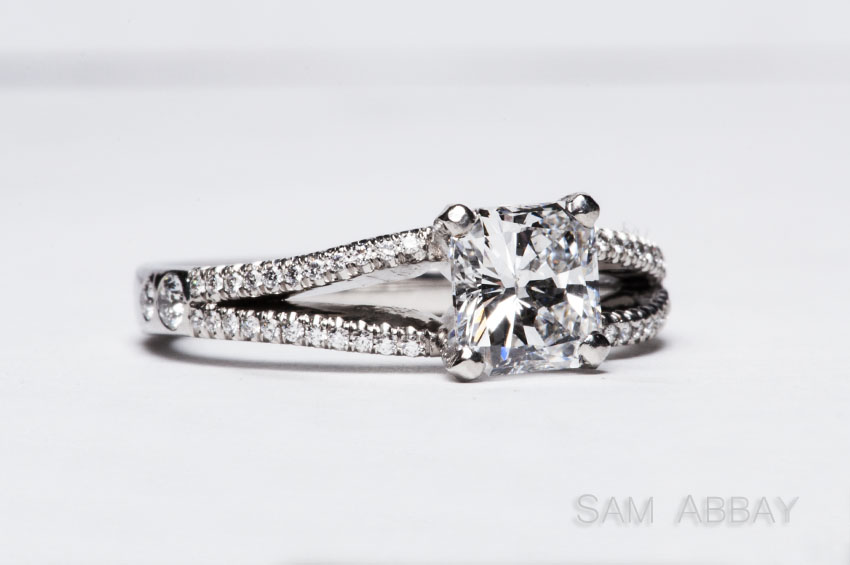 radiant diamond engagement ring